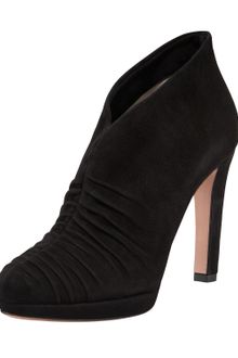 Prada Ruched Platform Bootie - Lyst
