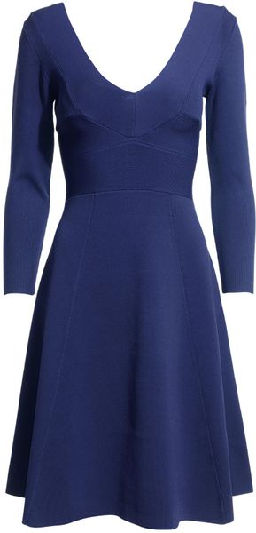 Reiss Fit and Flare Dress in Blue (indigo) - Lyst