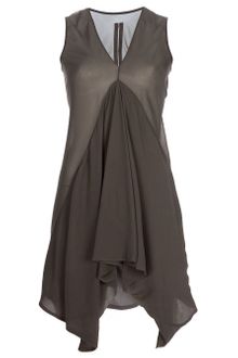 Rick Owens Georgette Drape Sleeveless Top - Lyst