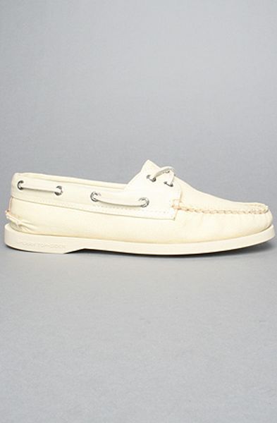 sperry canvas white
