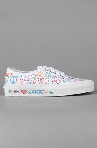 Vans The Authentic Sneaker in Doodle White - Lyst