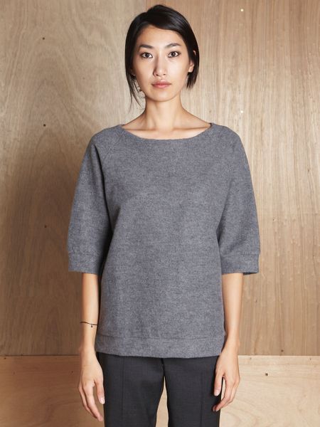 Jil Sander Womens Oversize T Shirt in Gray (grey) - Lyst