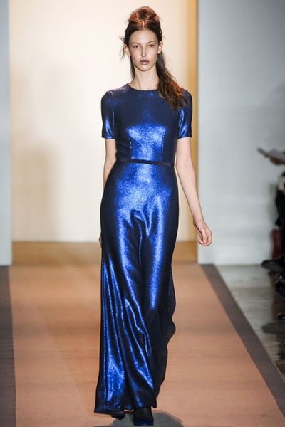 Peter Som Matte Sequin Gown in Blue (navy) - Lyst