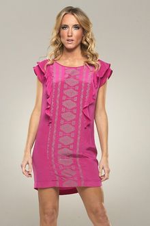 Twelfth Street by Cynthia Vincent Mexican Print Dress in Fuchsia-final Sale - Lyst