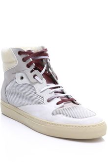 Balenciaga Calf Skin Mixed Fabric High-top Trainers - Lyst