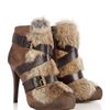 Ash Brown Emma Fur Buckle Boot in Brown - Lyst