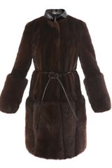 Burberry Prorsum Mink and Fox Coat
