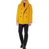 E. Tautz Wool Pea Coat in Gold for Men (pea) - Lyst