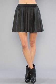 Free People The Vegan Leather Pleated Skirt - Lyst