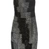 Hervé Léger Beaded Oneshoulder Bandage Dress in Gray (black) - Lyst