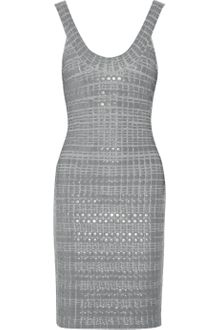 Hervé Léger Beaded Bandage Dress - Lyst