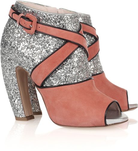sparkly silver ankle boots