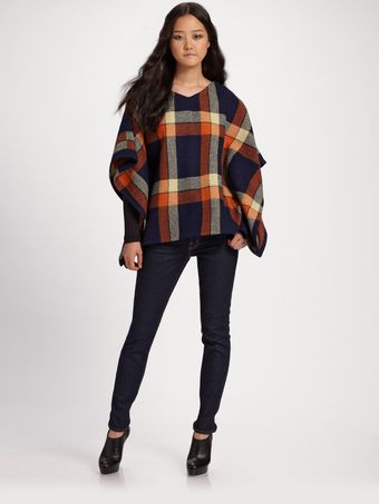  Wool Tartan Poncho 