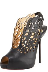 Christian Louboutin Laser-cut Slingback Bootie