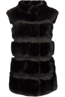 Diane Von Furstenberg Rabbit Fur and Leather Vest - Lyst