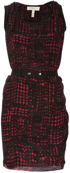 Etoile Isabel Marant Silk Belted Dress - Lyst