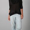 Lanston Split Cowl Neck Top in Black - Lyst
