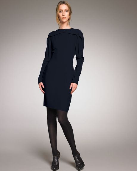 Lanvin Woven Dress in Blue - Lyst