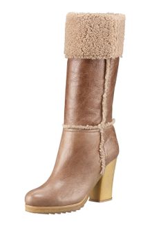 Prada Tall Shearling-lined Boot - Lyst