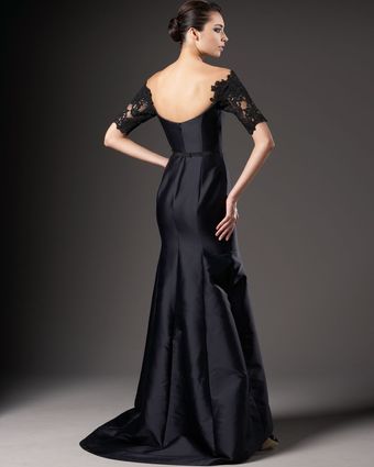 Redux Charles Chang-lima Lace-sleeve Gown - Lyst