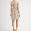 Robert Rodriguez Pleated Chiffon Bow Dress in Pink (black) - Lyst