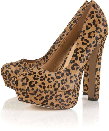 Topshop Leopard Platform Shoes in Animal (tan) | Lyst