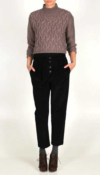  Chunky Long Sleeve Cropped Sweater 