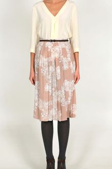 Tibi Normandy Silk Pleat Skirt - Lyst