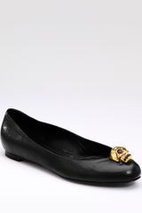 Alexander McQueen Skull Leather Ballet Flats