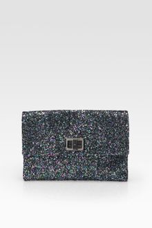 Anya Hindmarch Valorie Glitter Clutch - Lyst
