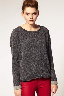 ASOS Collection Asos Oversized Textured Sweatshirt - Lyst