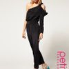 Asos Collection Asos Petite Exclusive One Shoulder Jumpsuit in Black - Lyst