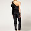 Asos Collection Asos Petite Exclusive One Shoulder Jumpsuit in Black - Lyst