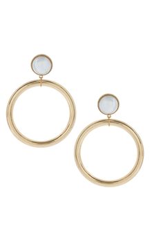 ASOS Collection Asos Earring Oversized Hoop with Pearl Post - Lyst