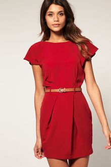 ASOS Collection Asos Mini Tulip Dress with Flute Sleeves - Lyst