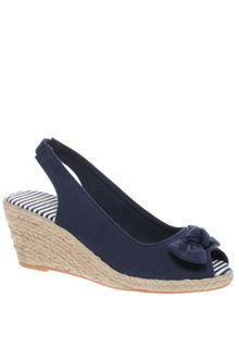 Asos Asos Hawaii Espadrille Canvas Slingback Wedge - Lyst