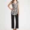 Boss Black Wrap Front Printed Tank in Gray (white) - Lyst