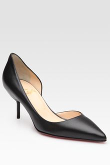 Christian Louboutin Leather Point Toe Dorsay Pumps - Lyst