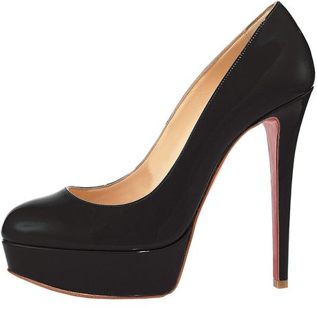 Christian Louboutin Bianca Patent Platform Pump in Beige (camel) - Lyst