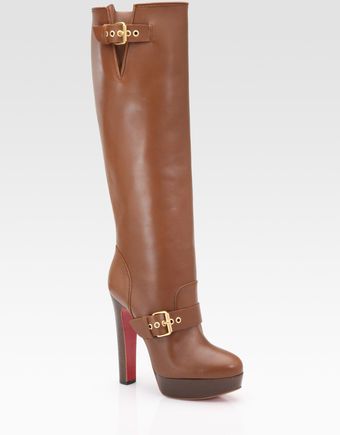 Christian Louboutin Harletty Leather Knee-high Boots - Lyst