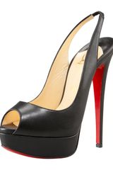 Christian Louboutin Peep-toe Platform Slingback Pump