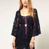 Free People Antique Lace 60s Shift Dress in Blue (bluesteel) - Lyst
