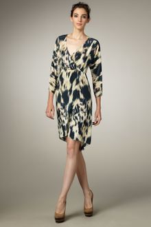 Graham & Spencer Printed Faux-wrap Dress - Lyst