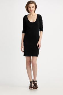 James Perse Three-quarter Sleeve Dress - Lyst
