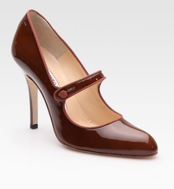  Campy Patent Leather Mary Jane Pumps 