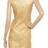 Moschino Metallic Brocade Dress in Gold - Lyst
