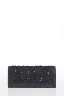 Oscar de la Renta Embroidered Roll Clutch - Lyst