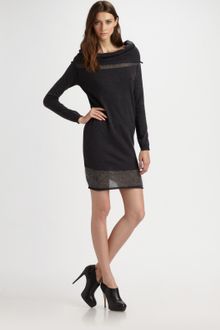 Piazza Sempione Drape-neck Knit Dress - Lyst