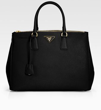 Prada Saffiano Lux Double-zip Tote Bag - Lyst