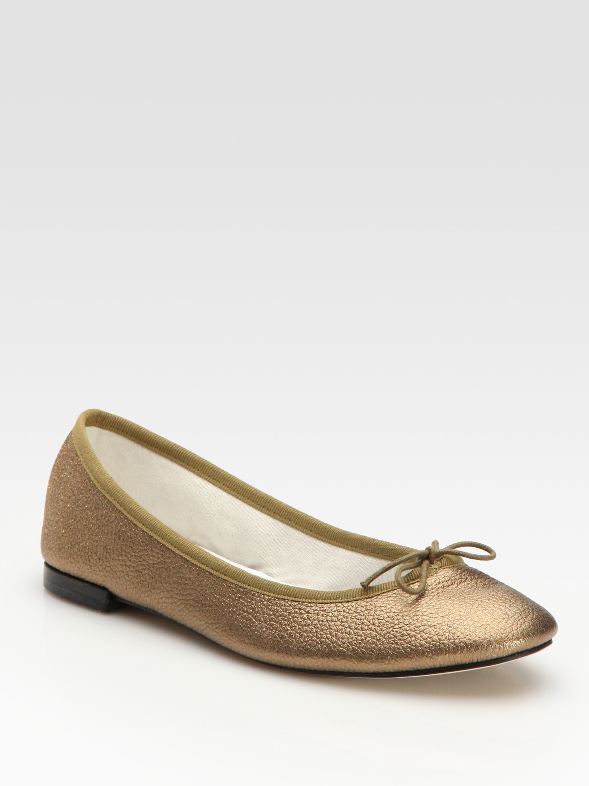 bronze ballerina flats